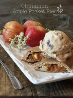 Raw cinnamon apple pocket pies