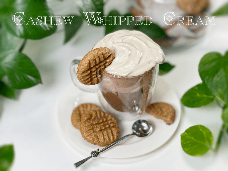 vegan cashew whipped cream in ISI canister