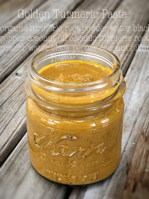 Golden Turmeric Paste in a mason jar great for inflammation