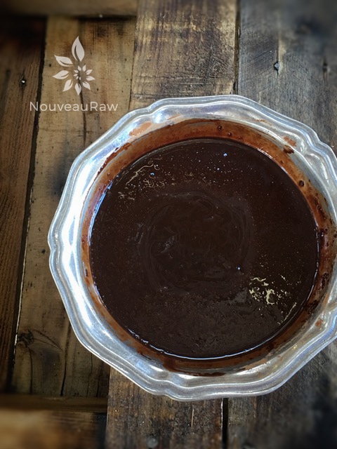 The raw chocolate all whisked together