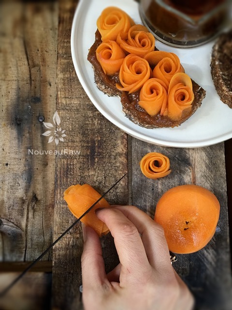 cut in half to make two Apricot Flowers