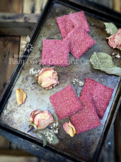 Vegan Gluten Free Raspberry Coconut Crackers