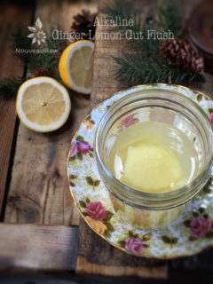 raw vegan Alkaline Ginger Lemon Gut Flush for digestion