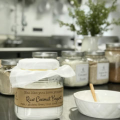 raw vegan Cultured Young Thai Coconut Yogurt