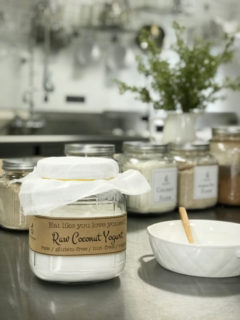 raw vegan Cultured Young Thai Coconut Yogurt