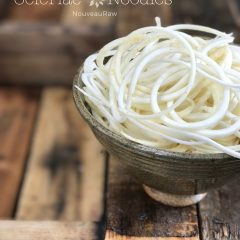 Raw, vegan, gluten-free, nut-free, alkaline Celeriac Noodles