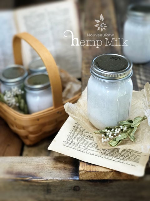 Hemp Milk served in mason jars