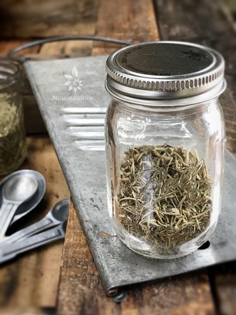 a small mason jar of Herbs de Provence Spice Mix