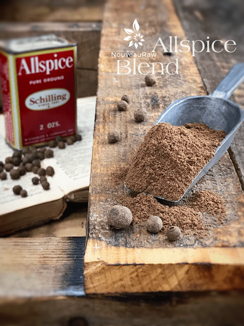 Allspice Blend displayed with Allspice berries