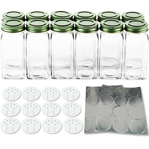 Spice Bottles 4 oz Simply Organic SMALL Style Spice Jars with Metal Lids, S...