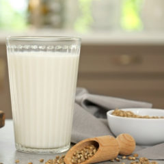 hemp seed milk in tall glass