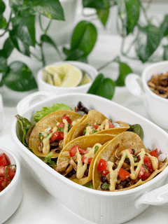 vegan tacos made from jackfruit