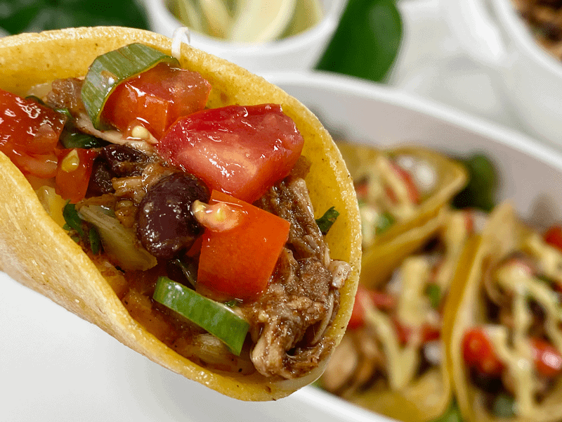 vegan tacos made from jackfruit