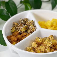 vegan oil-free polenta croutons
