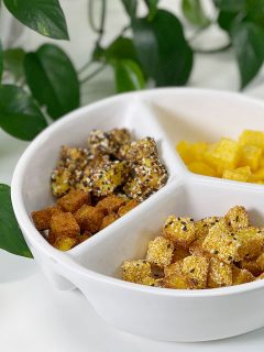 vegan oil-free polenta croutons