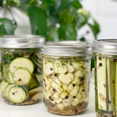 vegan savory zucchini pickles