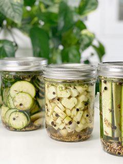 vegan savory zucchini pickles