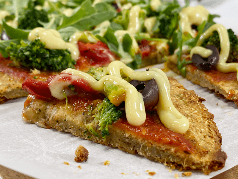 vegan gluten-free nut-free oil-free pizza