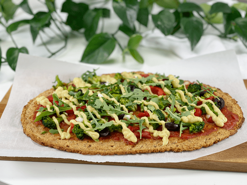 vegan gluten-free nut-free oil-free pizza