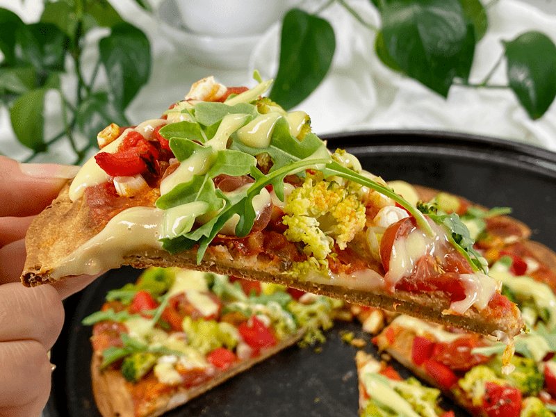 vegan gluten-free oil-free quinoa pizza crust