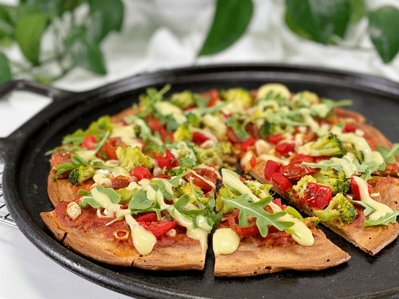 vegan gluten-free oil-free quinoa pizza crust