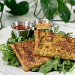 vegan gluten-free, oil-free Crispy Potato and Broccoli Hash Brown Bake