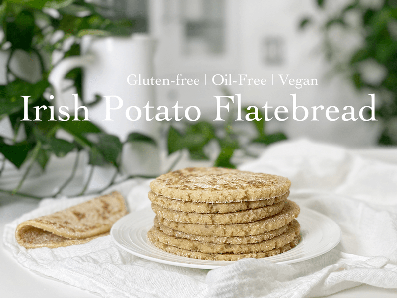 vegan gluten-free oil-free Irish potato Flatbread
