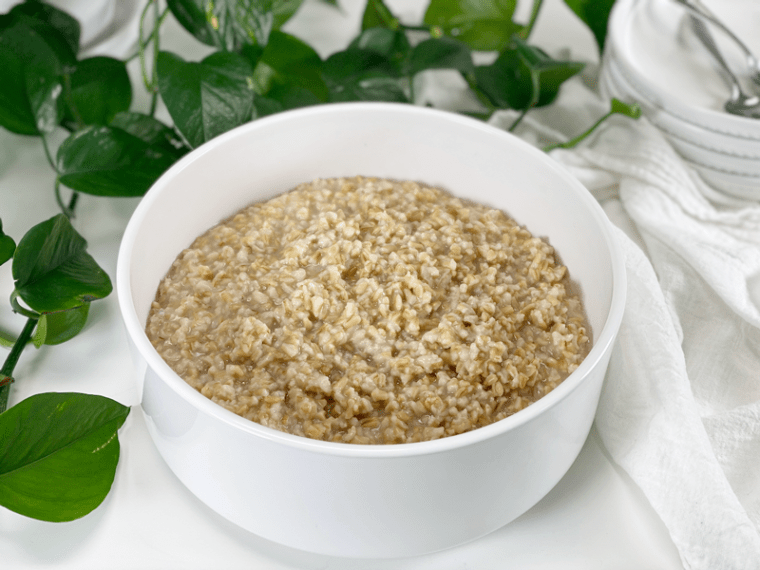 Whole Oat Groat Porridge Breakfast Batch Cooking