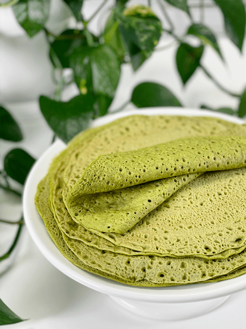 vegan gluten-free oil-free spinach buckwheat wraps
