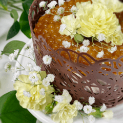 vegan raw gluten-free Lemon Poppyseed Cream Cake