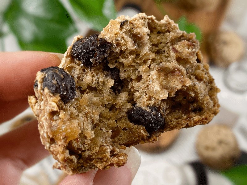 vegan gluten-free oil-free flour-free Blueberry Ginger Muffins