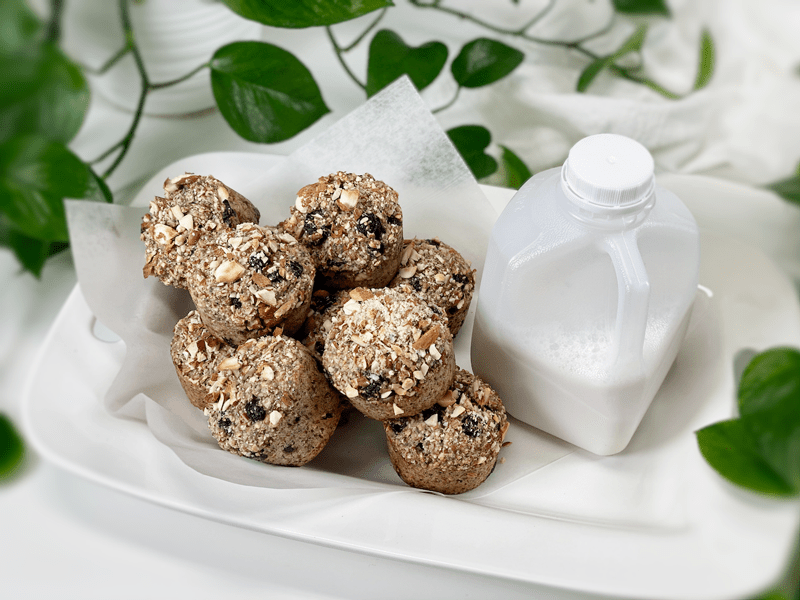 vegan gluten-free flour-free Almond Blueberry Muffins