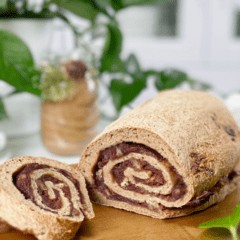 gluten free vegan yeast free oil free pecan date swirl bread