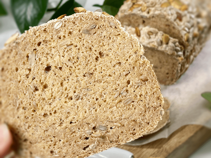 vegan gluten-free oil-free yeast-free seeded multi-grain bread