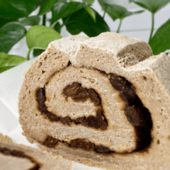 gluten-free yeast-free oil-free vegan Raisin Cinnamon Swirl bread