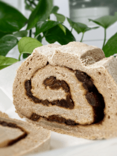 gluten-free yeast-free oil-free vegan Raisin Cinnamon Swirl bread