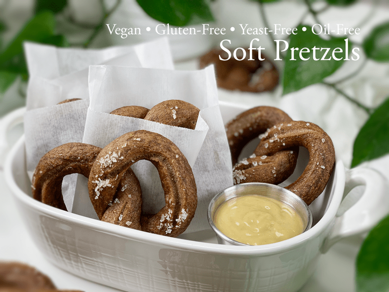 vegan gluten-free yeast-free oil-free soft pretzels
