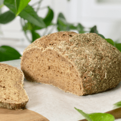 gluten-free vegan yeast-free rustic garlic herb teff bread