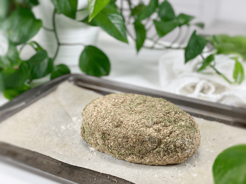 gluten-free vegan yeast-free rustic garlic herb teff bread