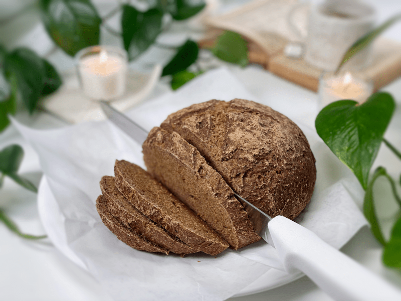 vegan gluten-free yeast-free oil-free allspice and molasses bread