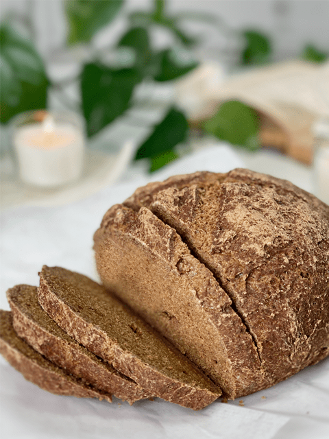 vegan gluten-free yeast-free oil-free allspice and molasses bread