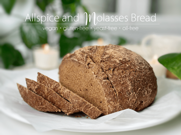 Allspice Molasses Bread Baked Vegan GlutenFree OilFree