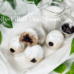 gluten-free vegan yeast-free low-sugar jelly filled doughnuts