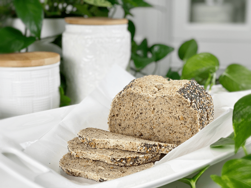 gluten-free vegan yeast-free seed medley bread