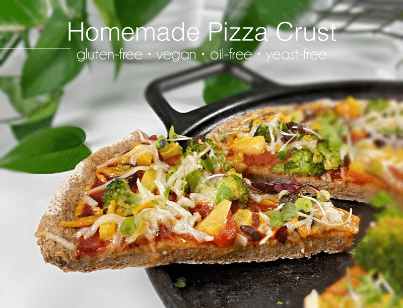 vegan gluten-free oil-free yeast-free pizza crust