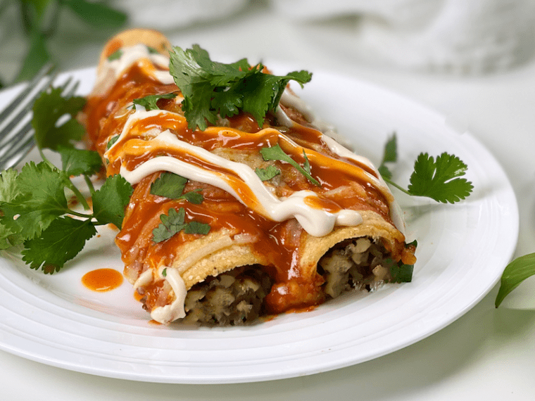 PlantBased Refrigerator Enchiladas Baked OilFree Vegan