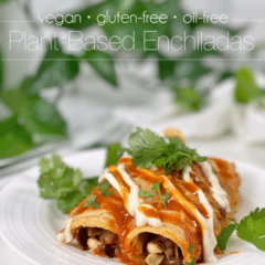oil-free vegan gluten-free plant based enchilada